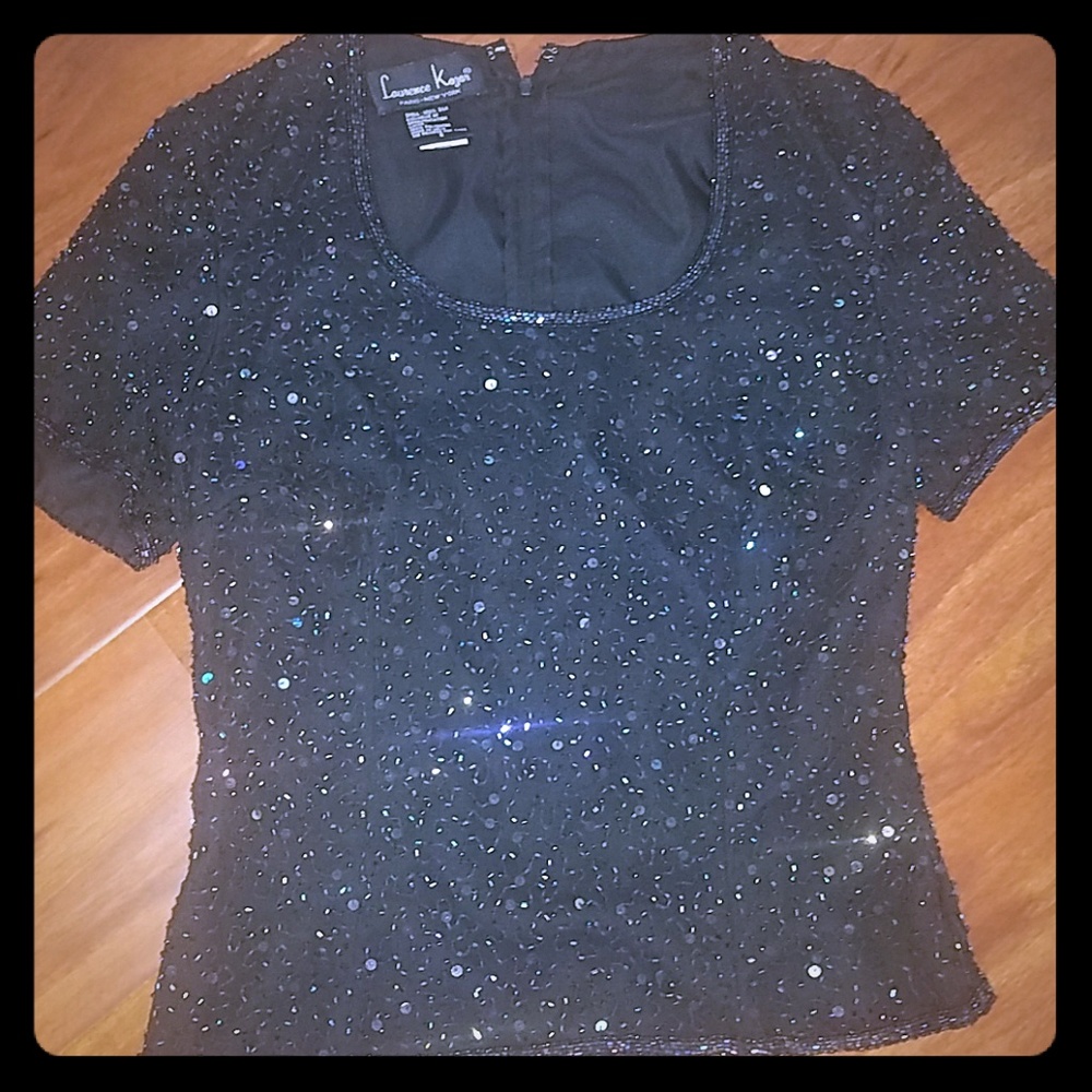 Silk beaded top
